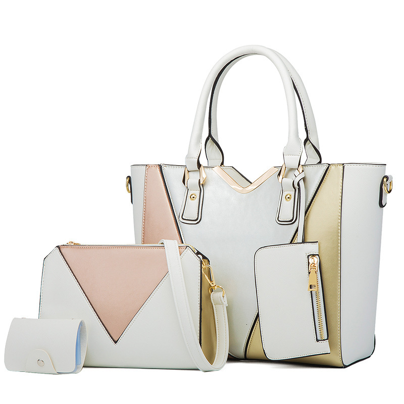 2024 New Fashion Diagonal Straddle Simple Four Piece Set Mother And Child Women's Tote Bag One Shoulder