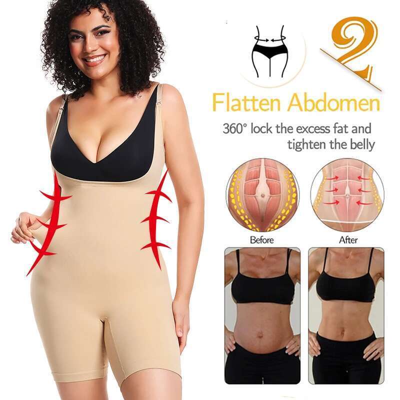 Bodysuit Women Shapewear Seamless Full Body Shaper Tummy Control Hip Butt Lifter Corset Slimming Waist Trainer Underwear KLMY