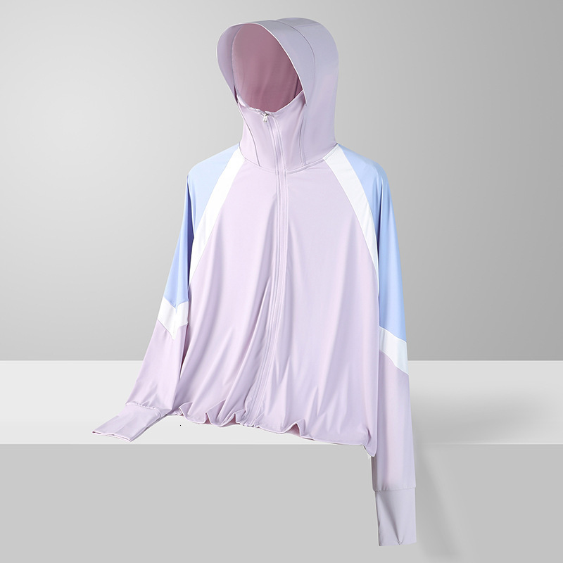 tracksuit Ice silk for women, summer UV protection, breathable thin design, outdoor cycling and fishing specific sun protection clothing jacket