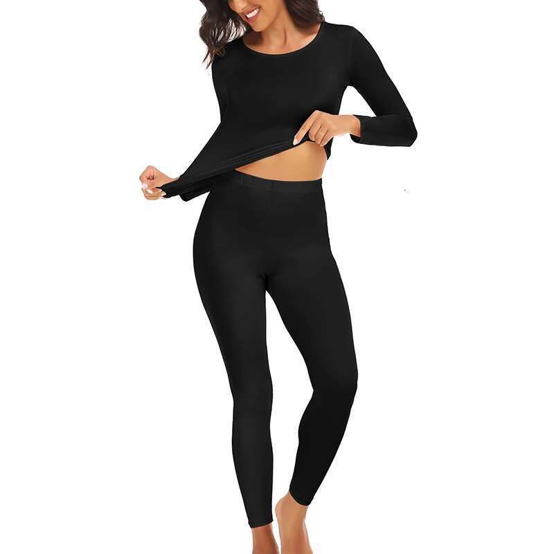 For Thermal Women Long Johns Base Layer Cold Weather Top Bottom Women's Underwear Set KLMY 's