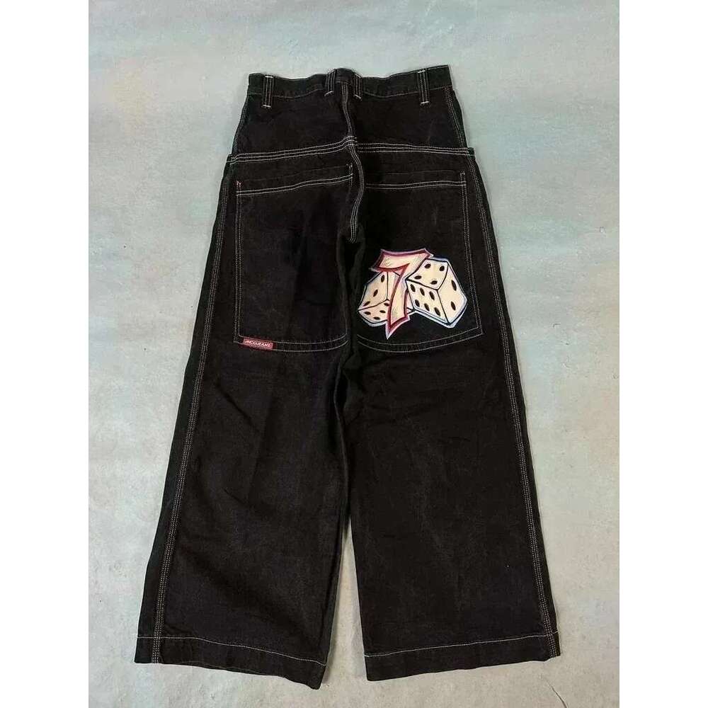 Streetwear JNCO Y2K Baggy Jeans Men High Quality Embroidered Vintage Jean Hip Hop Goth Harajuku Casual Wide Leg Pants