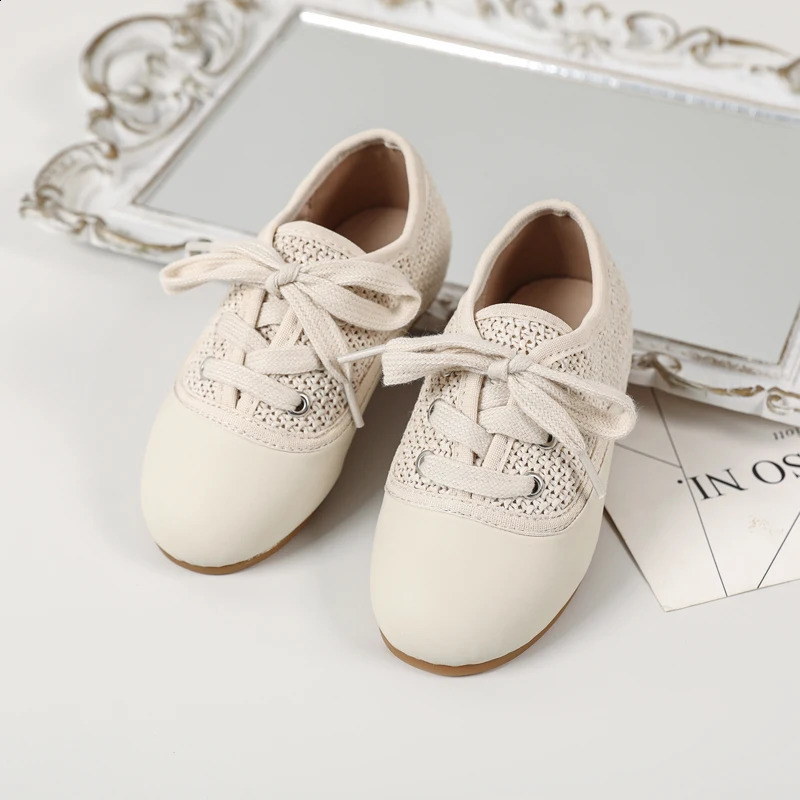 AS Kids Shoes Children Weave Shoes Baby Girls Fashion Oxford Toddler Loafers Boys Shoes Infant Princess Shoe Mary Jane 250304