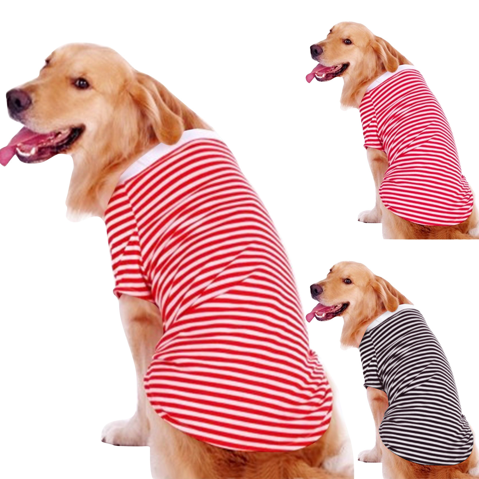 Pet Clothes Dog Plain T Shirts Private Label Pet Supplies Cotton Striped Multi Colors Custom Pet Dog Shirts одежда для собак