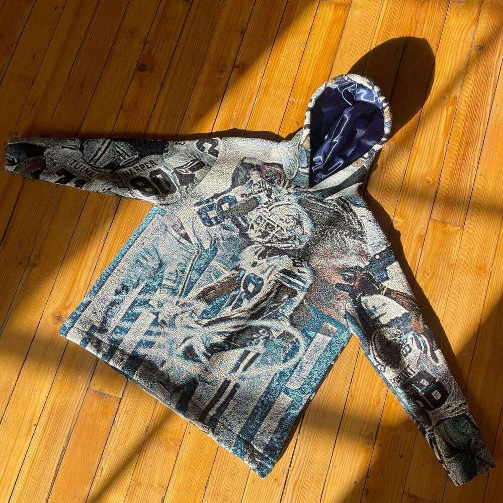 New printed black cat animal skeleton top, long sleeved couple outfit, loose hooded sweatshirt, unisex style