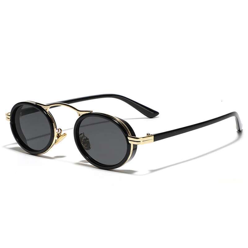 soei retro punk sunglasses women small oval gradient shades uv400 men trending semimetal sun glasses