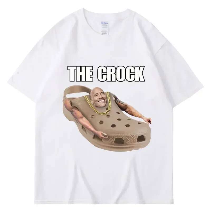 Crock Dwayne Johnson Funny Fans T-shirt Women's Joke Humorous Summer Pattern T-shirt Top Fashion Street Clothing Women's T-shirt