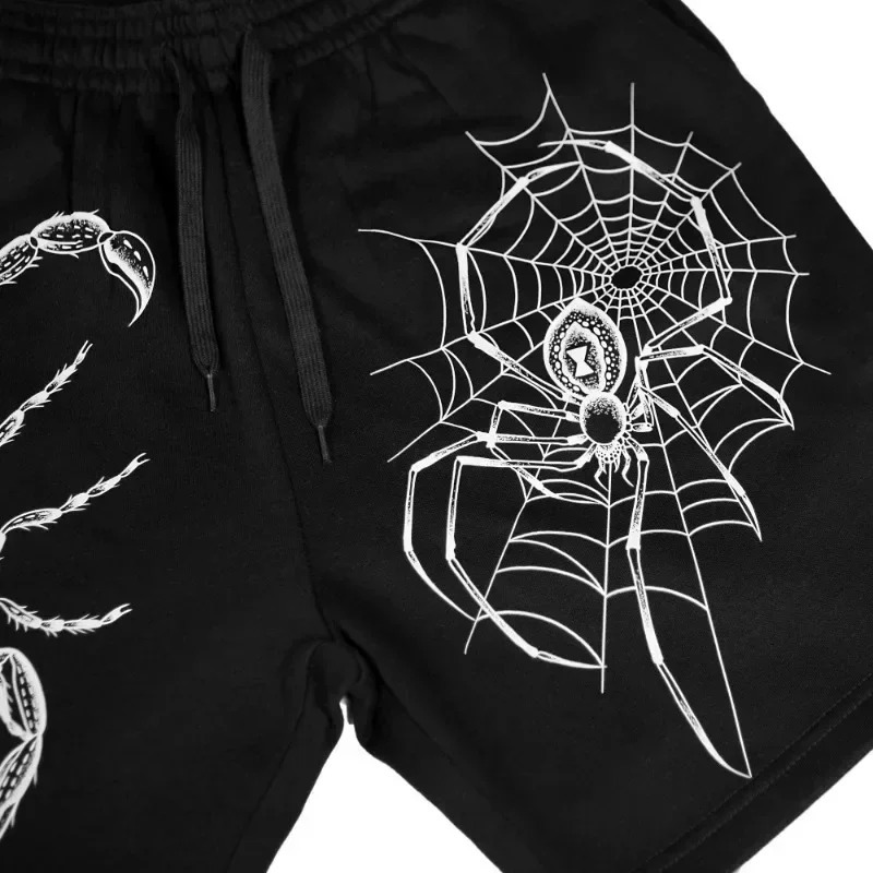 Mens Bug Printed Summer Street Wear Basketball Casual Cotton Shorts Gym Running 250224