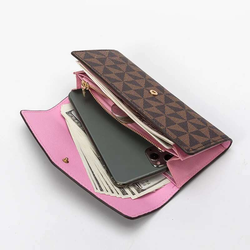 Woman Long Brand Vintage Purse Designer For wallets for women Leather Holder New Money Clip Wallet