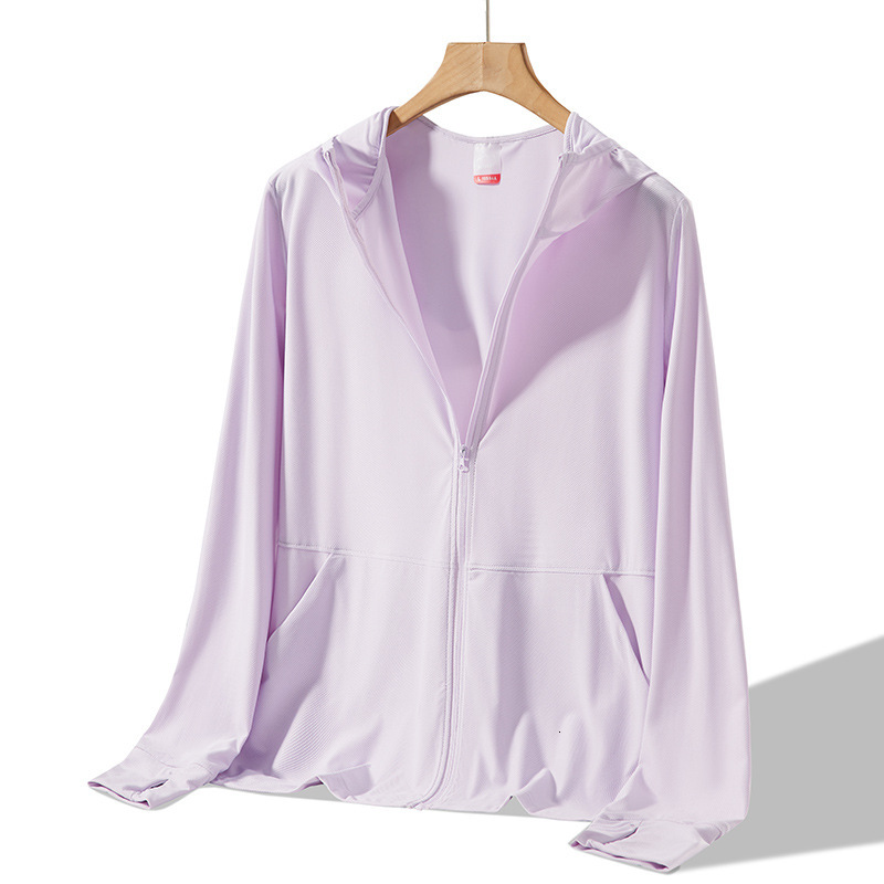 UPF50+Ice Silk Women's Original Yarn New Summer UV resistant Breathable Lightweight Sunscreen Clothing Hoodie tracksuit