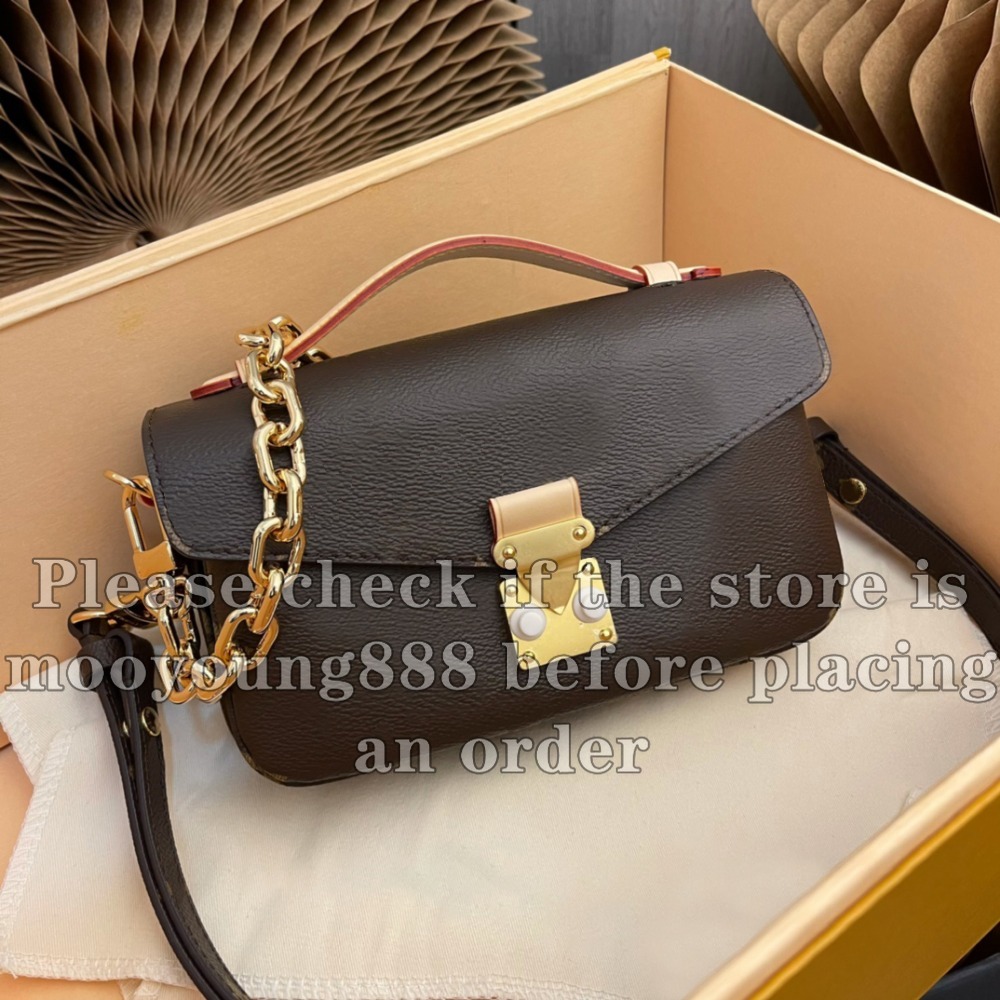12A Upgrade Mirror Quality Designer Metis East West Bags 21.5cm Hobo for Women Pochette Bag Luxury Handbags Brown Crossbody Purse Canvas Shoulder Bag Strap with Box