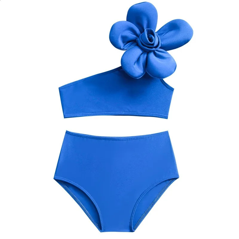 Baby Bikini Girls Sleeveless Swimsuit Set Cute Flowers Fashion Swimwear Summer Children Beach Sunny Beachwear Suit 3-12 Year 250304