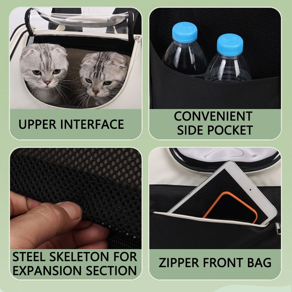 Expandable Pet Backpack Carrier Portable Creative Pet Carrying Backpack Thickened Lightweight Dog Carrier Bag for Cats Puppy