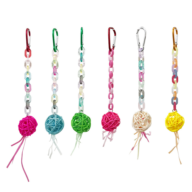 Parrot Chew Strands Bird Parakeet Bite Molar Toys Pet Bird Cage Hangable Chewing Toy Bird Items Bird Cage Toys Pet Supplies