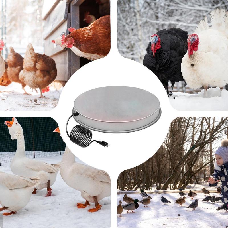 Winter Poultry Water Heater Thermostat Outdoor Chicken Waterer Weather-Resistant Winter Supplies for Ducks Birth Baths and Geese