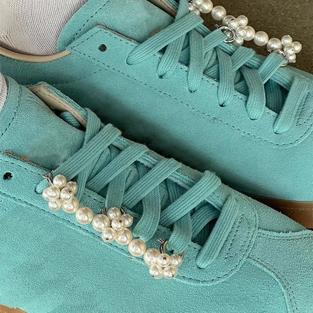 Pearl rhinestone shoe clip exquisite bow shaped shoes charming sports shoes decorative keychain decoration phone bag decoration 250218