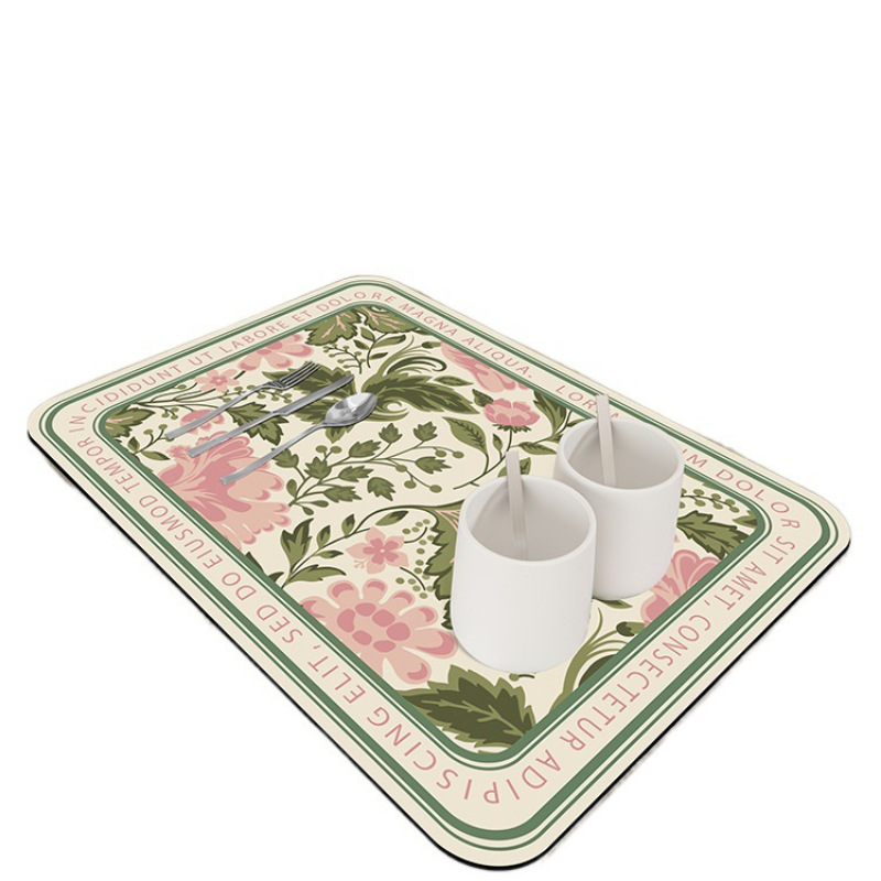 Kitchen drain pad countertop diatom mud absorbent pad dishes water control pad coffee machine pad PWSD01