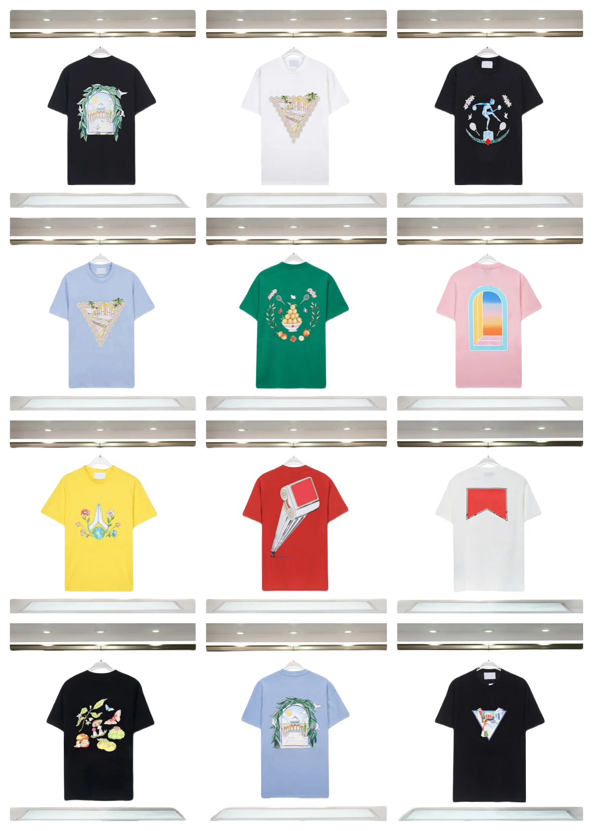 high quality mens tshirt casablanco woman designer t shirt casablnca mens shirt designer shirt mens women shirts new style clothes mens designer graphic tee S-3XL