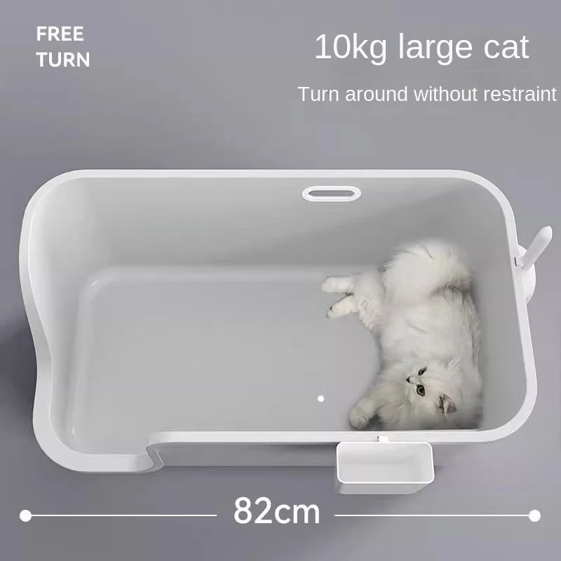 Extra Large Cat Litter Pan Jumbo Huge Fully Open Splash Proof 80cm Extra Large Cat Litter Box Maine Cat