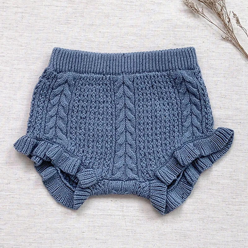 Autumn Winter Kids Baby Boys Girls Knit Short Pants Childrens Clothing Casual Baby Boys Girls Shorts Children Short Pants 250304