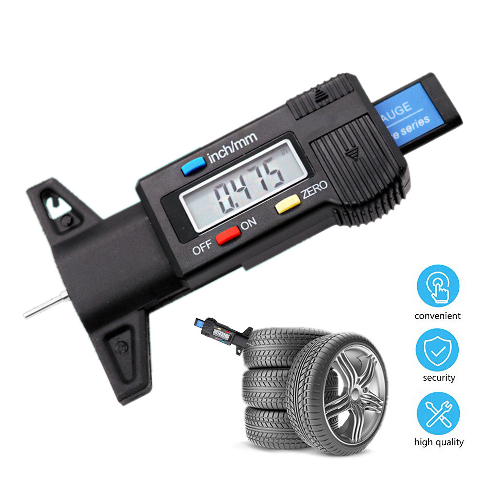 Electronic digital display tire pattern depth gauge 0-25mm Vernier Calipers with bags package