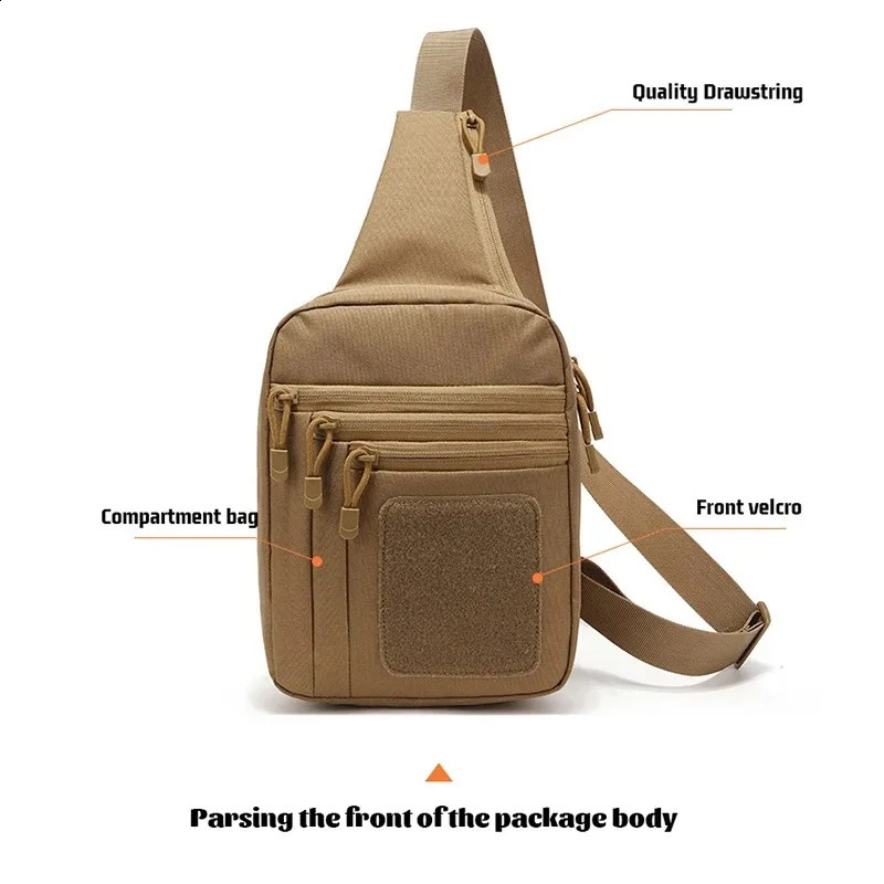 Tactical Shoulder Chest Bag Pistol Holster Concealed Carry Sling Crossbody Range Gun Convertible Backpack for Hunting Camping 250227