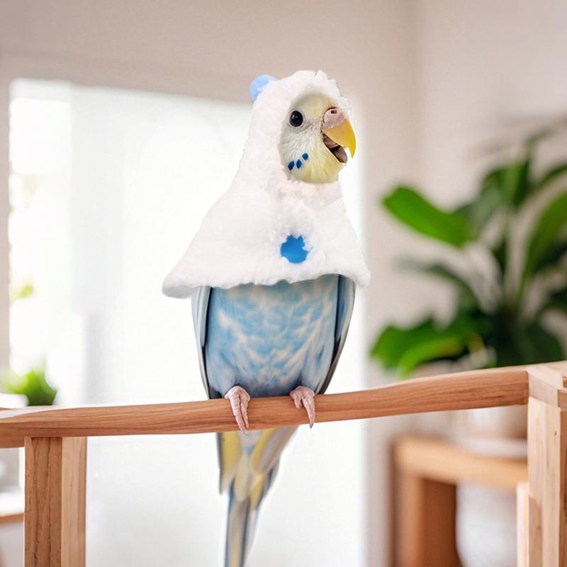Winter Parrot Clothing Plush Bird Cloth Parrot Warm Bird Cloak Cosplay Cute Photo Props Winter Bird Costume For Parrot Mynah &