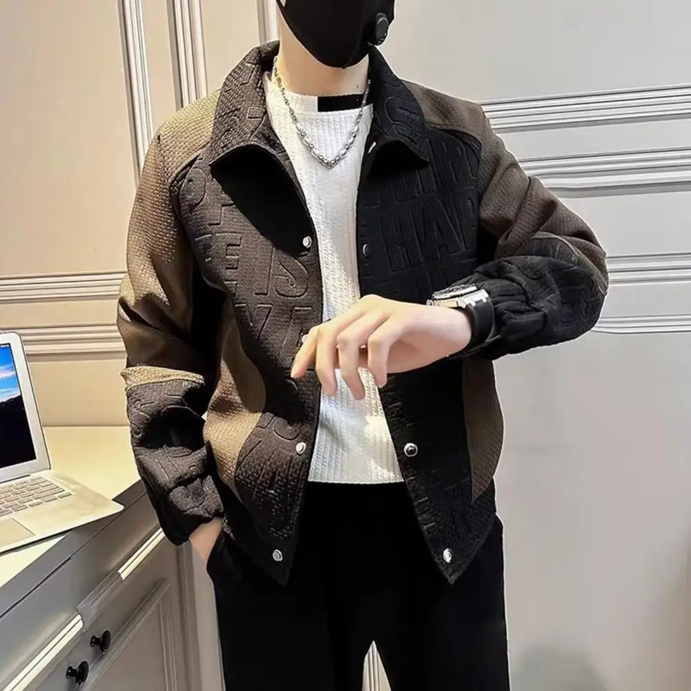 Spring Autumn Fashion Trends Advanced Handsome Colored Coat Jacket Casual and Versatile n Mens 250304