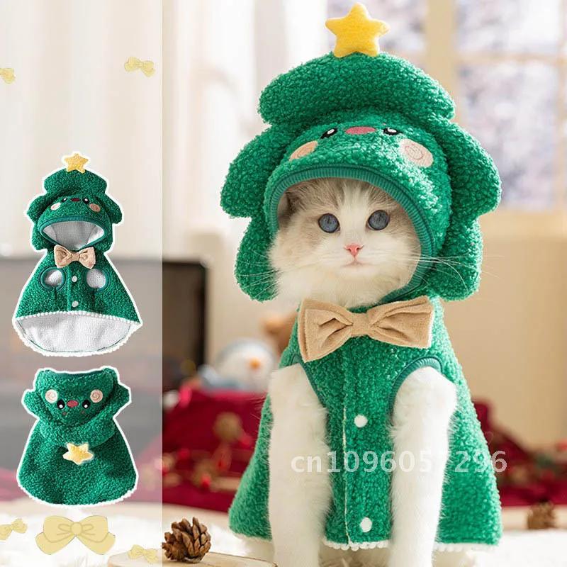 Hoodies Winter Warm Christmas Clothes for Small Dogs Winter Costume Warm Winter Coat Cat Coat Jacket Sweater Puppy Cat Fleece