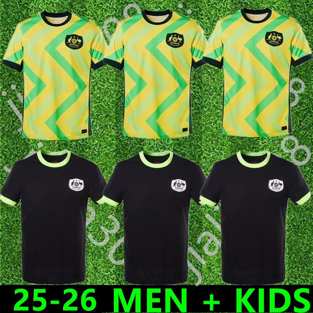 KIDS 2025 2026 National Australia Team Soccer Jersey Cooney-Cross Micah Carpenter Raso Hunt Wheeler Chidiac Gorry Vine football shirt FGH MOOY SOUTTAR HRUSTIC BOYLE