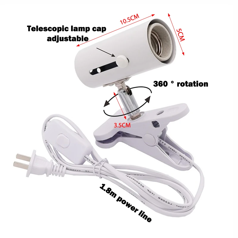 Fixture Holder For Reptile Clamp Heat Lamp Aquarium Basking Spot Lamp Holder Stand With Clip For Reptiles Lizard Turtle Snake