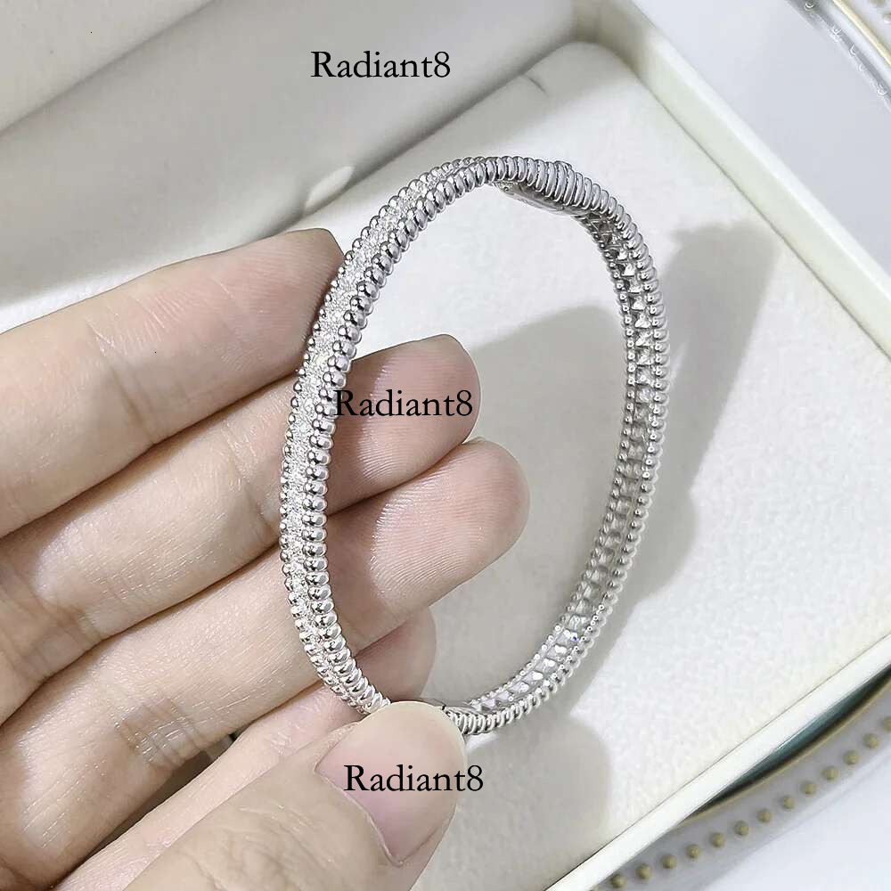 EWYA Real D Color Full 2mm Moissanite Tennis Bangle Bracelet For Women S Sier Plated Gold Dia Bracelets Gift