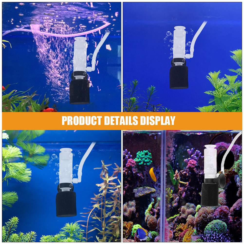 Aquarium Oxygen-increasing Head Pet Goldfish Filter Tank Filters for Aquariums Stainless Steel Betta Sponge Small