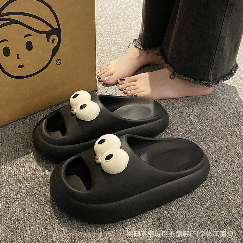 2025 new EVA big eyed women's anti slip, odor proof and have a feeling of stepping on feces. Summer designer couple wearing outdoor men's sh