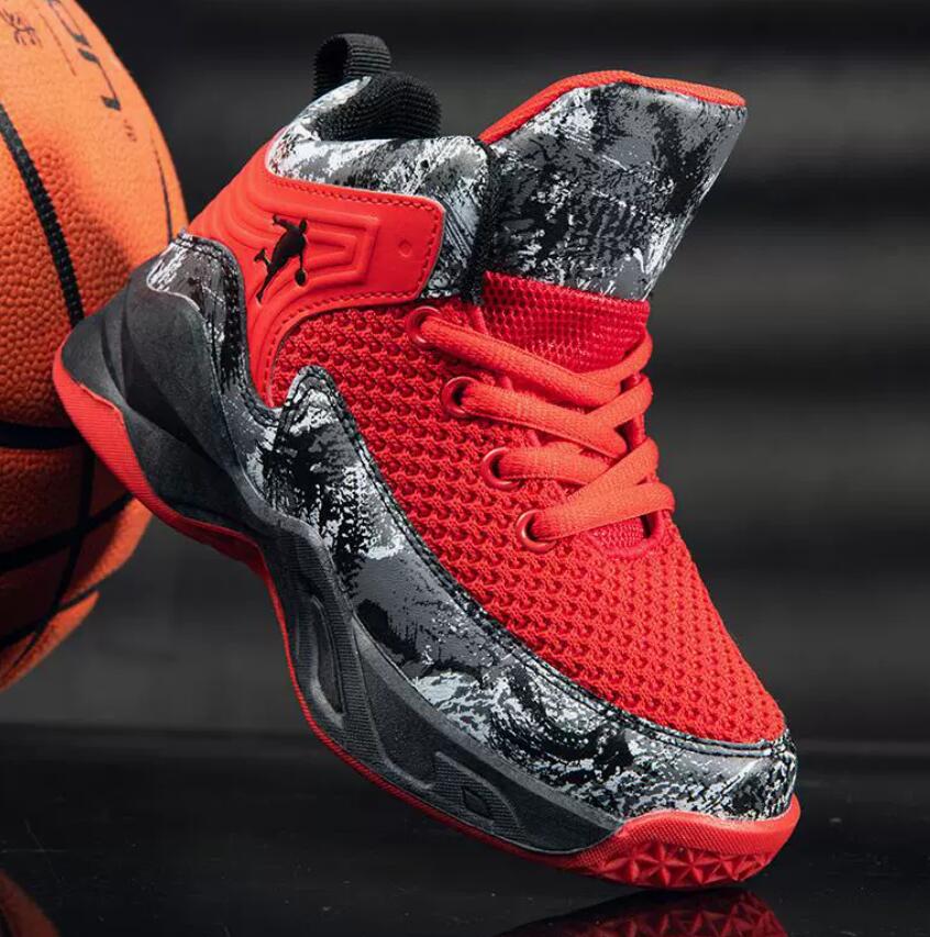 Boys Brand Basketball Shoes for Kids Sneakers Thick Sole Non-slip Children Sports Shoes Child Boy Basket Trainer Shoes Z 3.5-3
