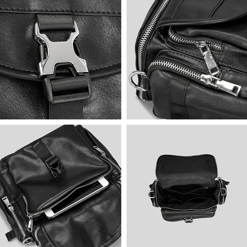 Designer Large Capacity Square Box Backpack For Women's Casual And Simple Soft PU Motorcycle With Multiple Pockets, Single Shoulder Crossbody Bag