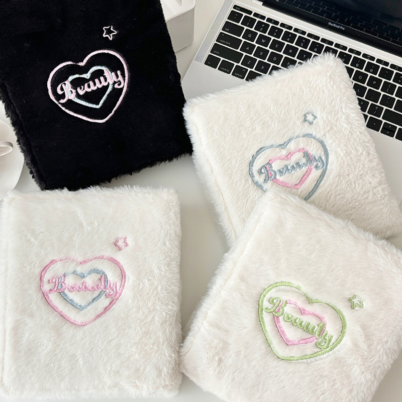 A6 Plush Photo Card Binder Kawaii Photo Album Kpop Photocard Holder INS 3-inch Idol Photo Cards Collect Book 포토카드 제본기