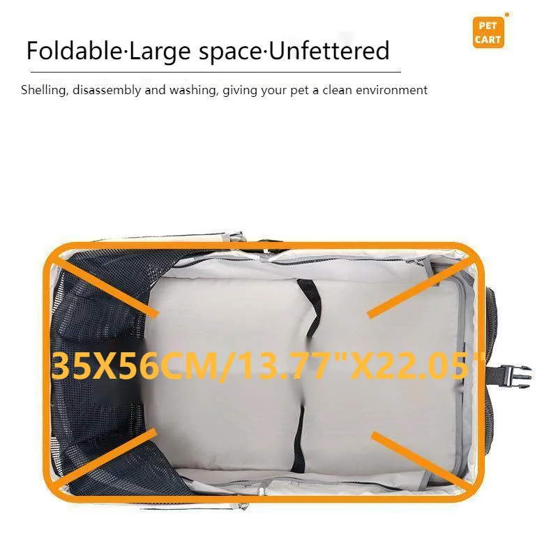 Pet Cart, Dog, Cat, Teddy Baby Stroller, Small Pet Cart, Lightweight And Foldable For Outdoor Travel