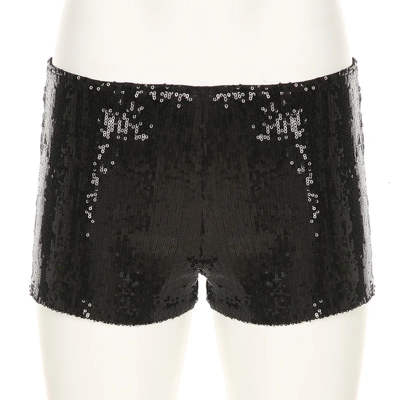 SUCHCUTE Concert Mini Sequined Shorts Fashion Club Party Low Waist Skinny Short Y2K Streetwear Sexy Women Bottom Vacation Outfit 250304