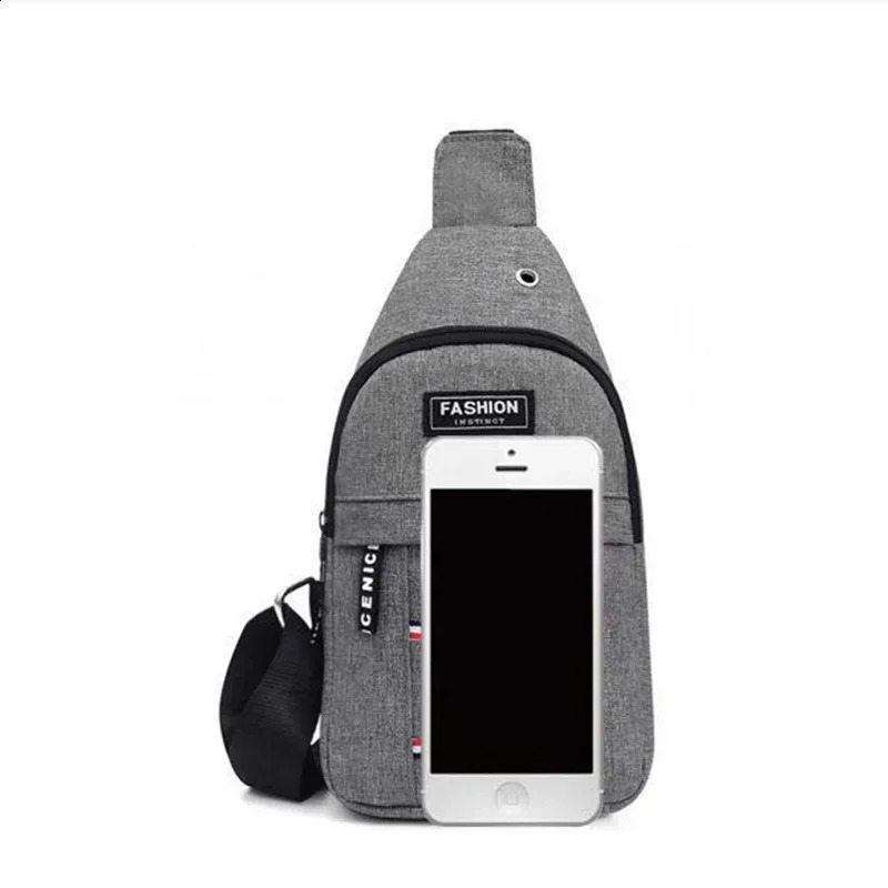 2023 Chest Bag Messenger Pack Men Simple Nylon Fashion Waterproof One Shoulder Crossbody 250227