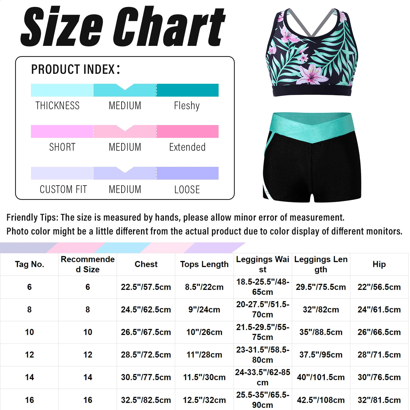 Kids Girls 2 Pieces Swimsuit Bikini Tankini Set Crop Tank Tops and Booty Shorts Dance Outfits Gymnastics Ballet Dance Costumes 250304