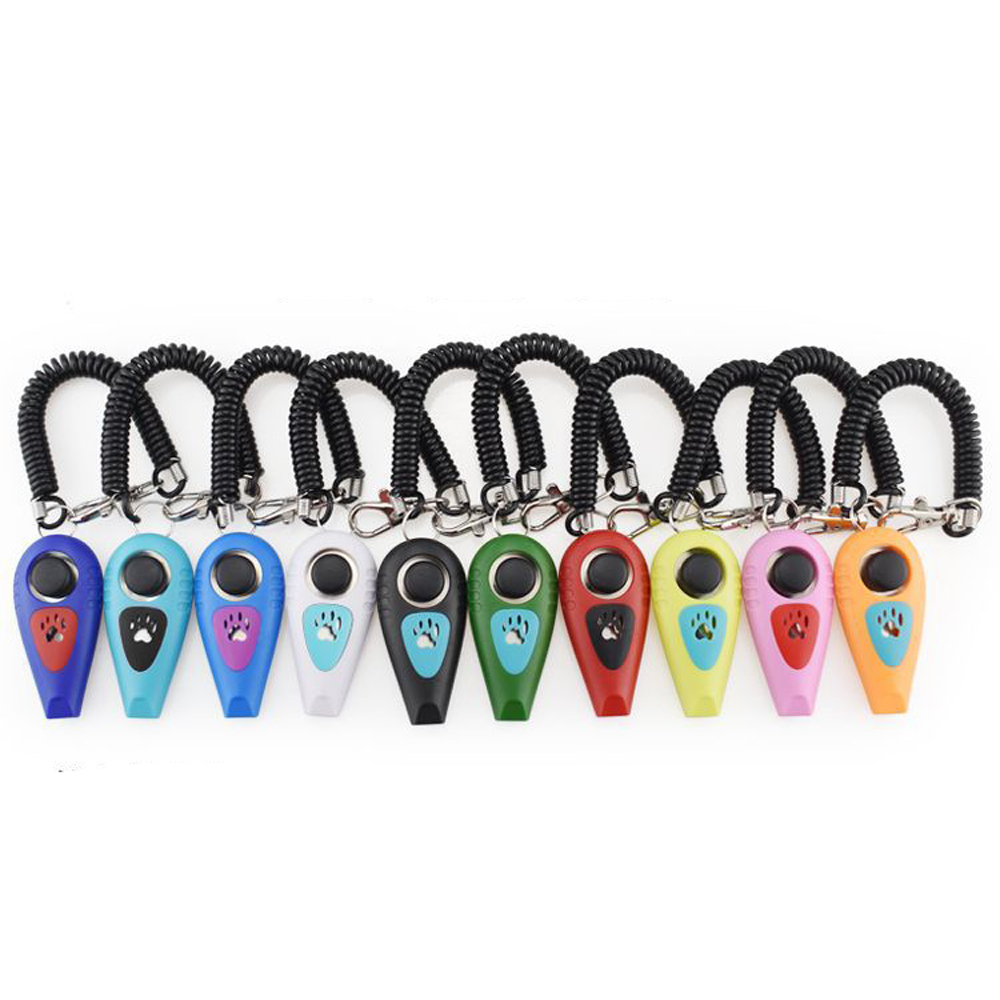 Multifunction Whistle Clicker Pet Dog Cat Keyring Sound Pet Training Clickers Supplies