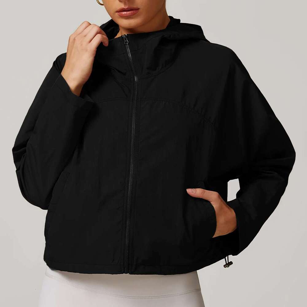 Tracksuit Women's Slim Fit Long Sleeved Fiess Coat Yoga Crop Tops Hooded Jacket Sport Push Up Workout Sweatshirts Kl-My