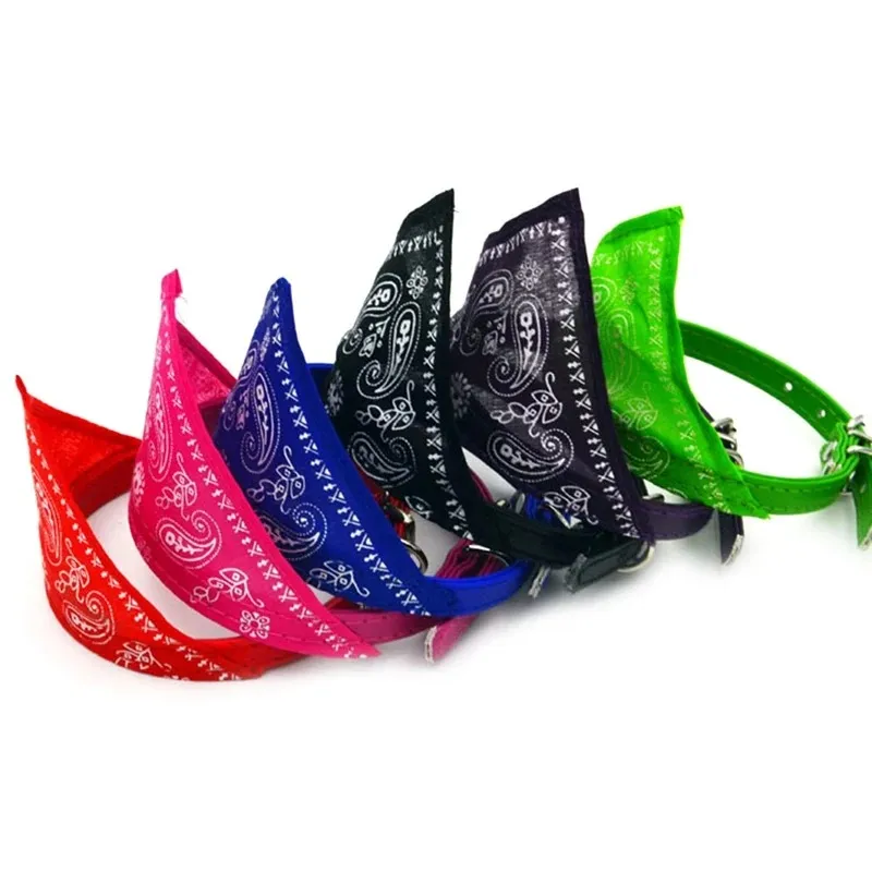 New Fahsion Small Dog Scarf Adjustable Pet Cat Collars Scarf Neckerchief Necklace Trigon Pet Accessories