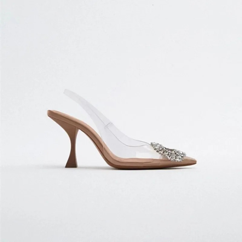 Large 42 Summer Shoes Women High Heel Sandals Womens Pointed Thin Heels Banquet Simple High Heels Sandals Women 250228