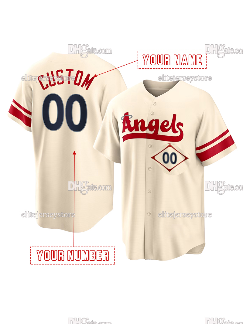 Personalized Custom Baseball Jersey Mike Trout Shohei Ohtani Jo Adell Jorge Soler Ward Travis d'Arnaud Anderson