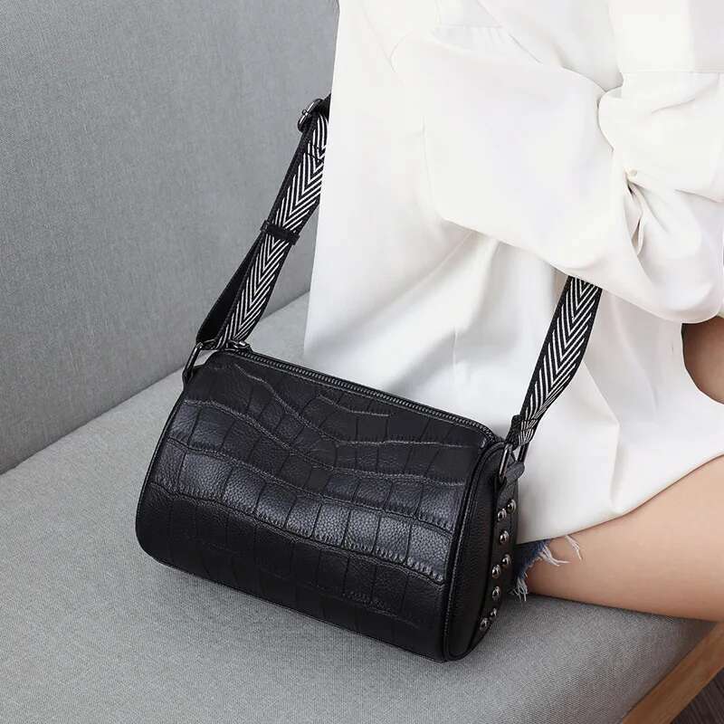 Bag 2025 New Stylish Leather Women's Fashion Broadband Shoulder Casual Crossbody Bag Women