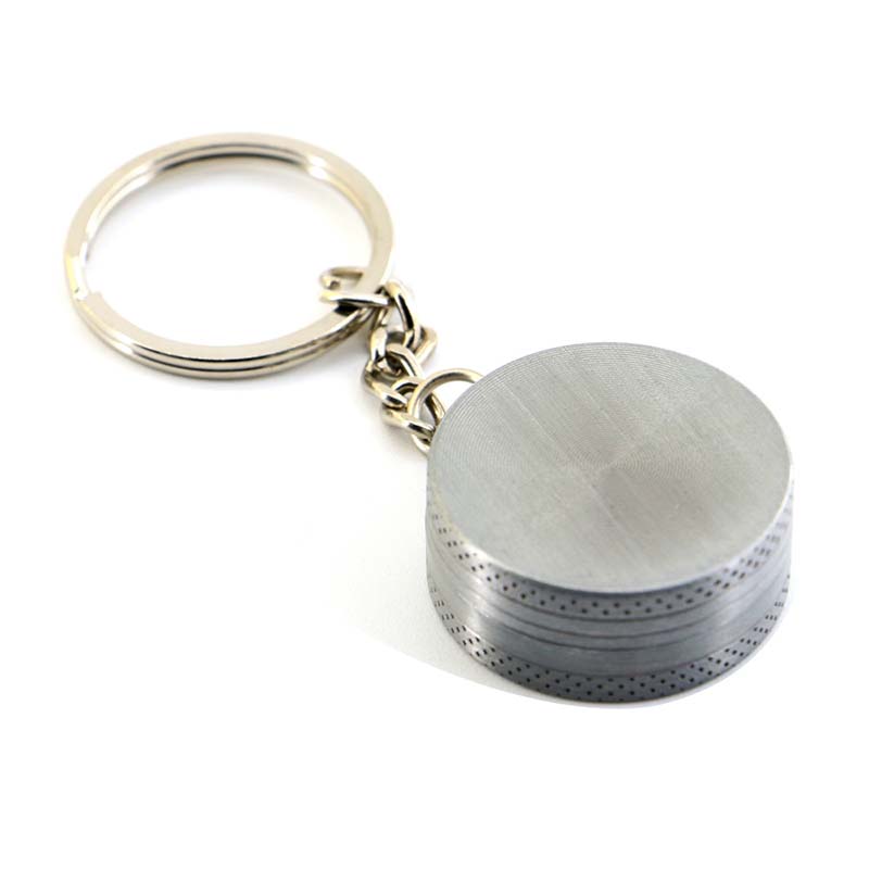 30mm Mini 2-layers Herb Tobacco Grinder with Keychain Cigarette Grinders Spice Cigarette Hand Muller