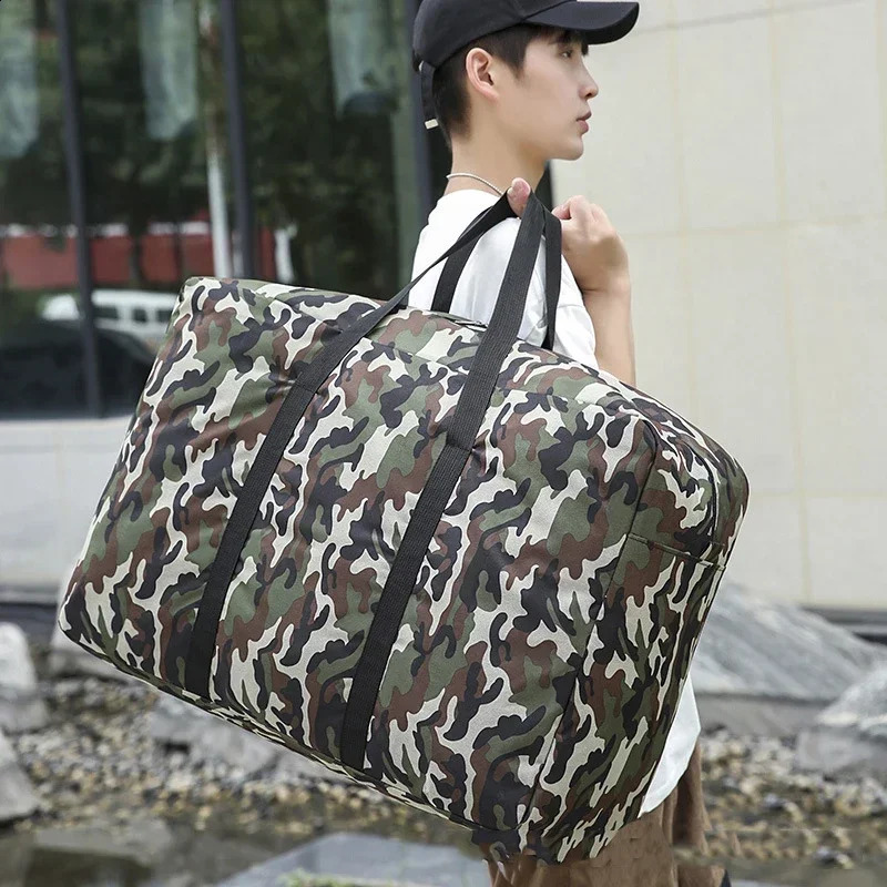 Ship from US 1 large capacity Oxford cloth bag used for moving and packaging waterproof wearresistant student clothing storage 250305FBB