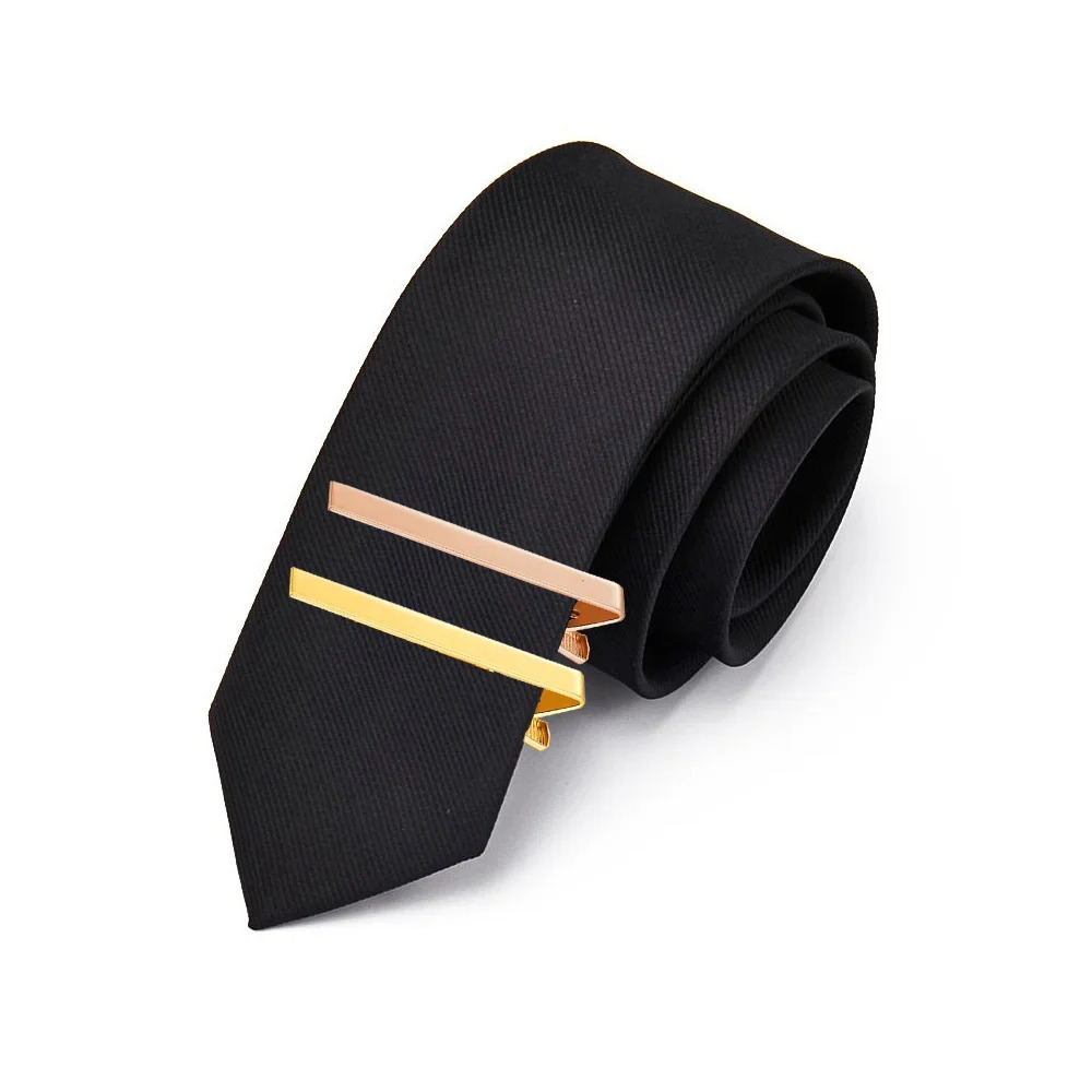 Tie Clip for Men Metal Copper Simple Bar Clasp Fashion Mens Classic Practical Clips Clamp Pin Jewelry Necktie Accessories 250228