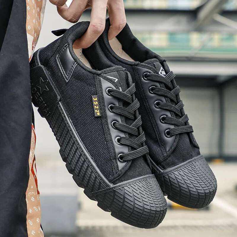 Canvas Wear-resistant Sport Men Lace-Up Walking Climbing Work Tactical Sneakers Mens Casual Shoes